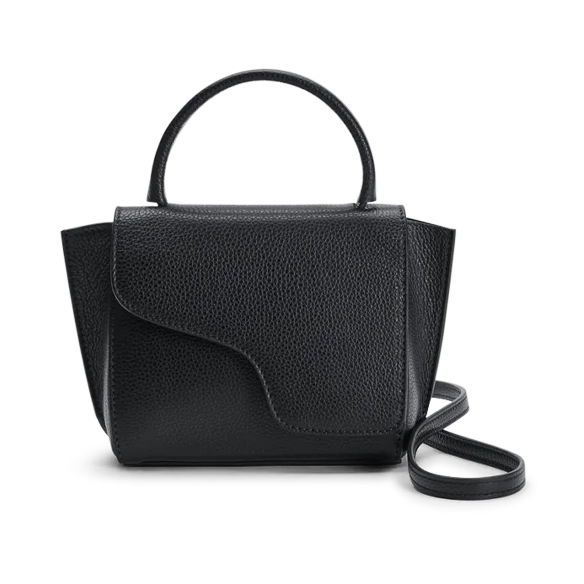 Montalcino Grained Leather Top Handle Mini Bag