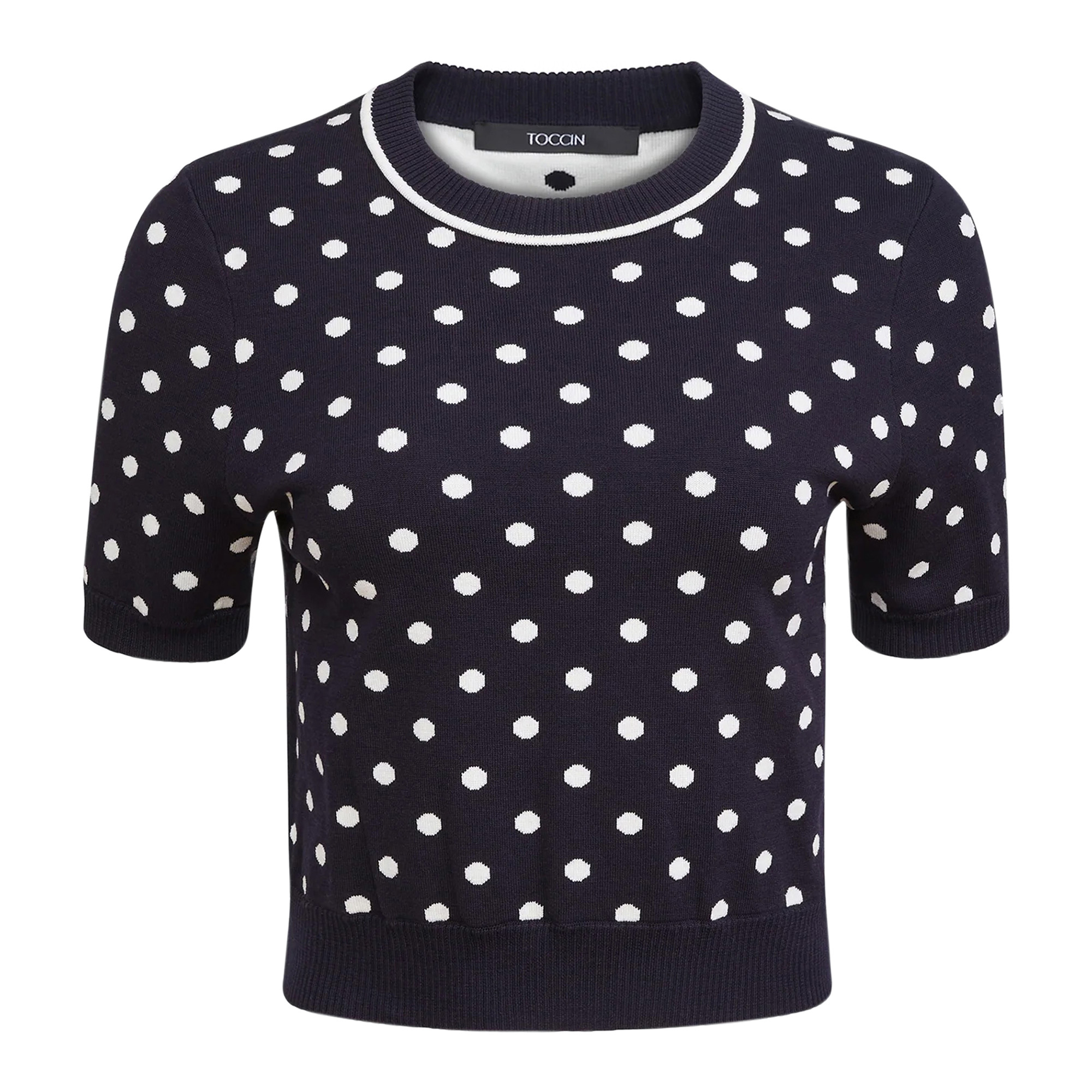 Birdie Short Sleeve Polka Dot Sweater