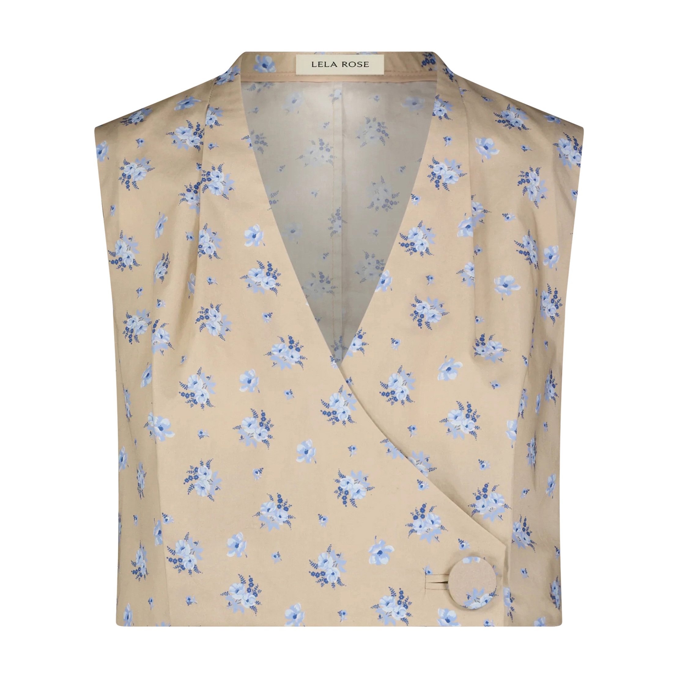 Floral Printed Cotton Sleeveless Top