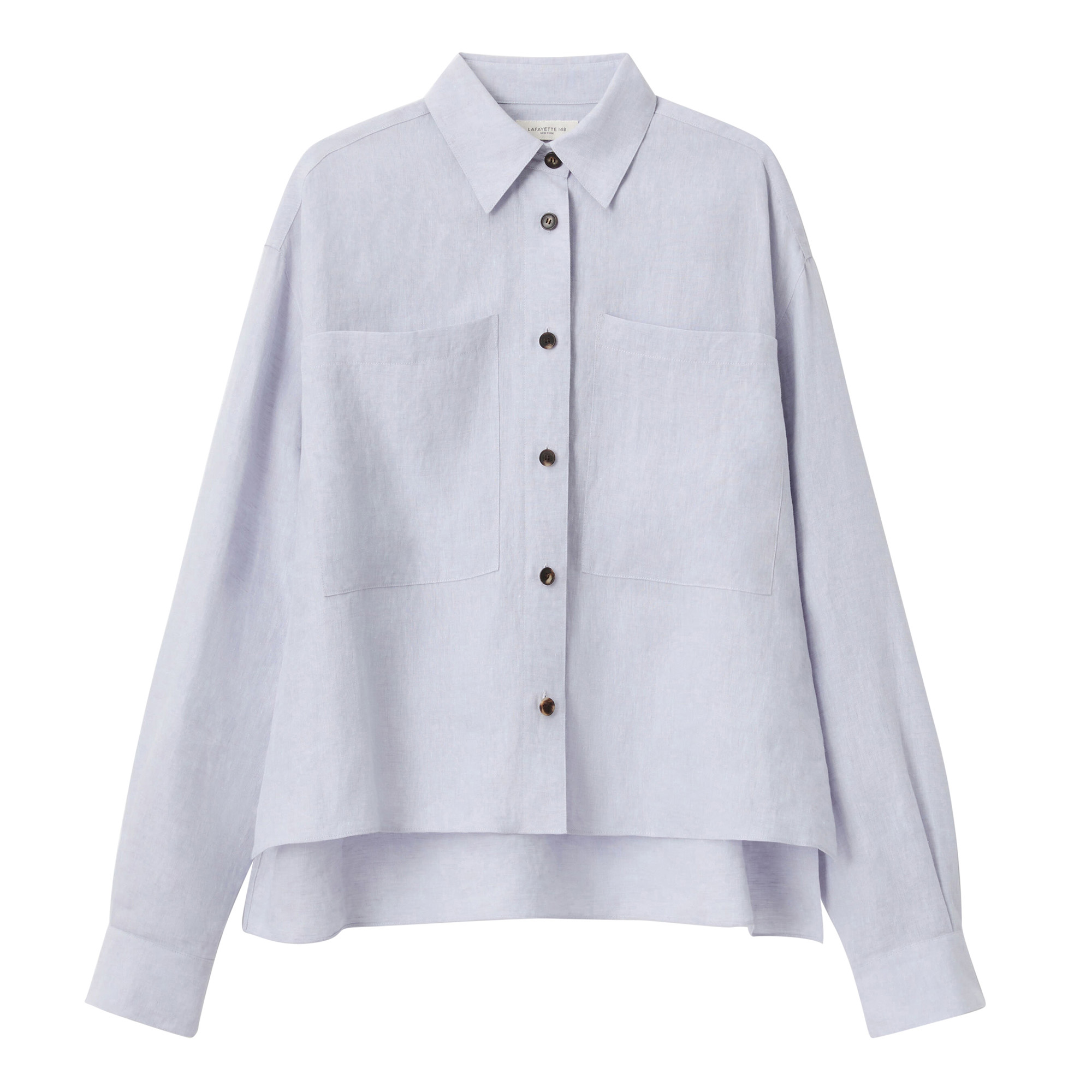 Long Sleeve Cropped Boyfriend Shirt