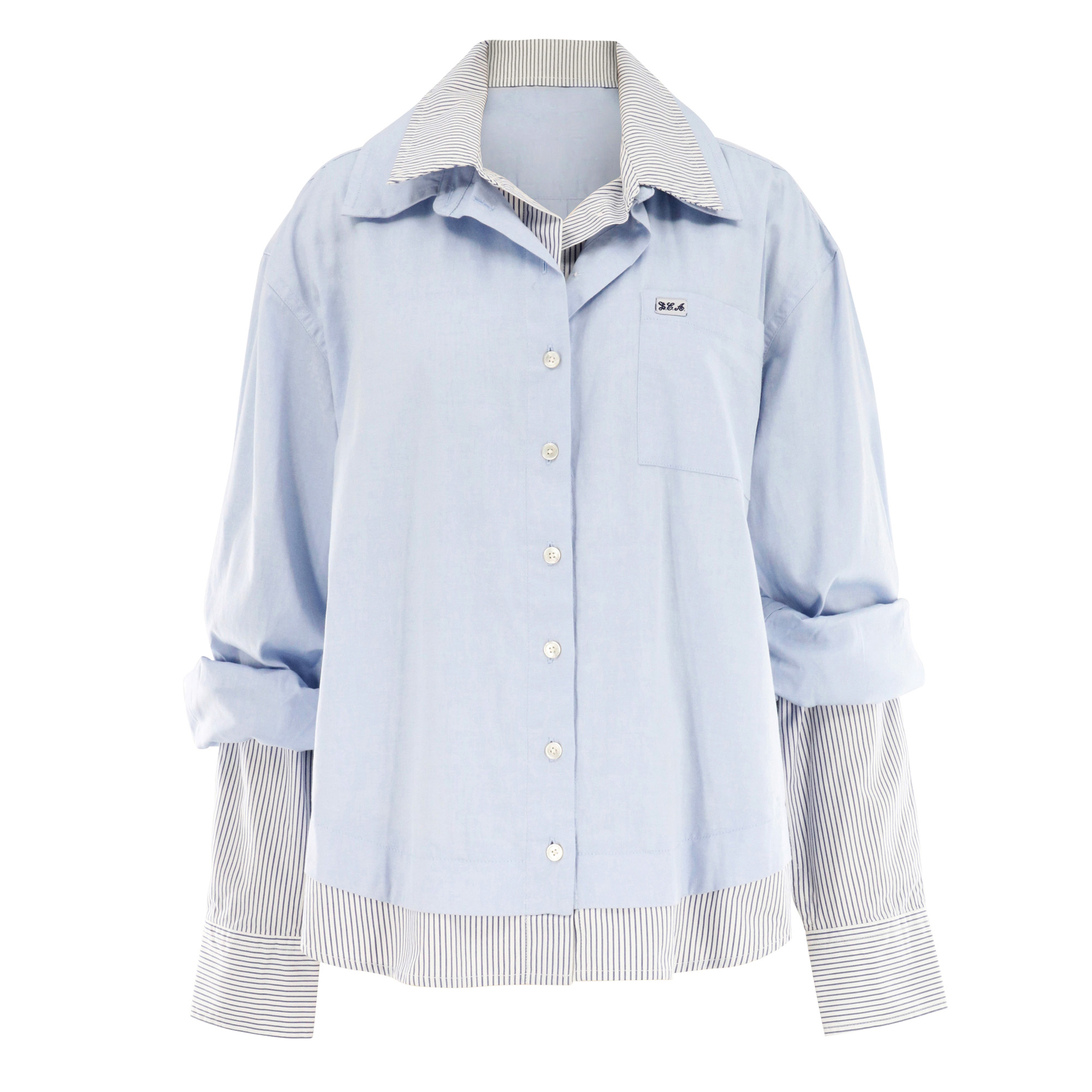 Zayna Double Layer Button Down Shirt