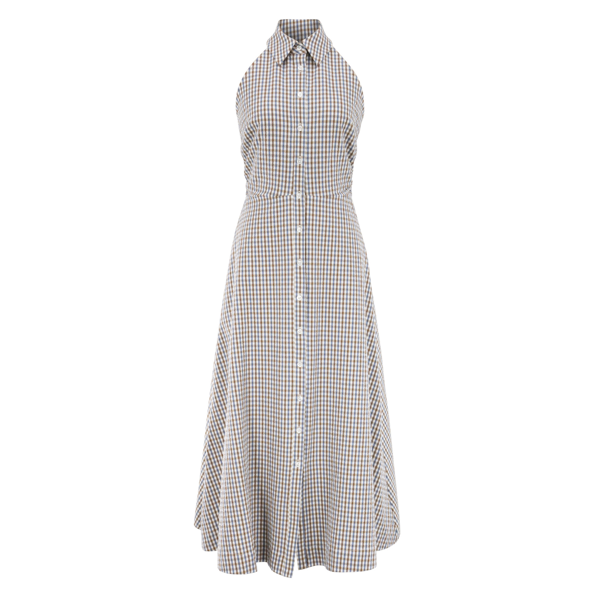 Mackey Sleeveless Collared Midi Dress