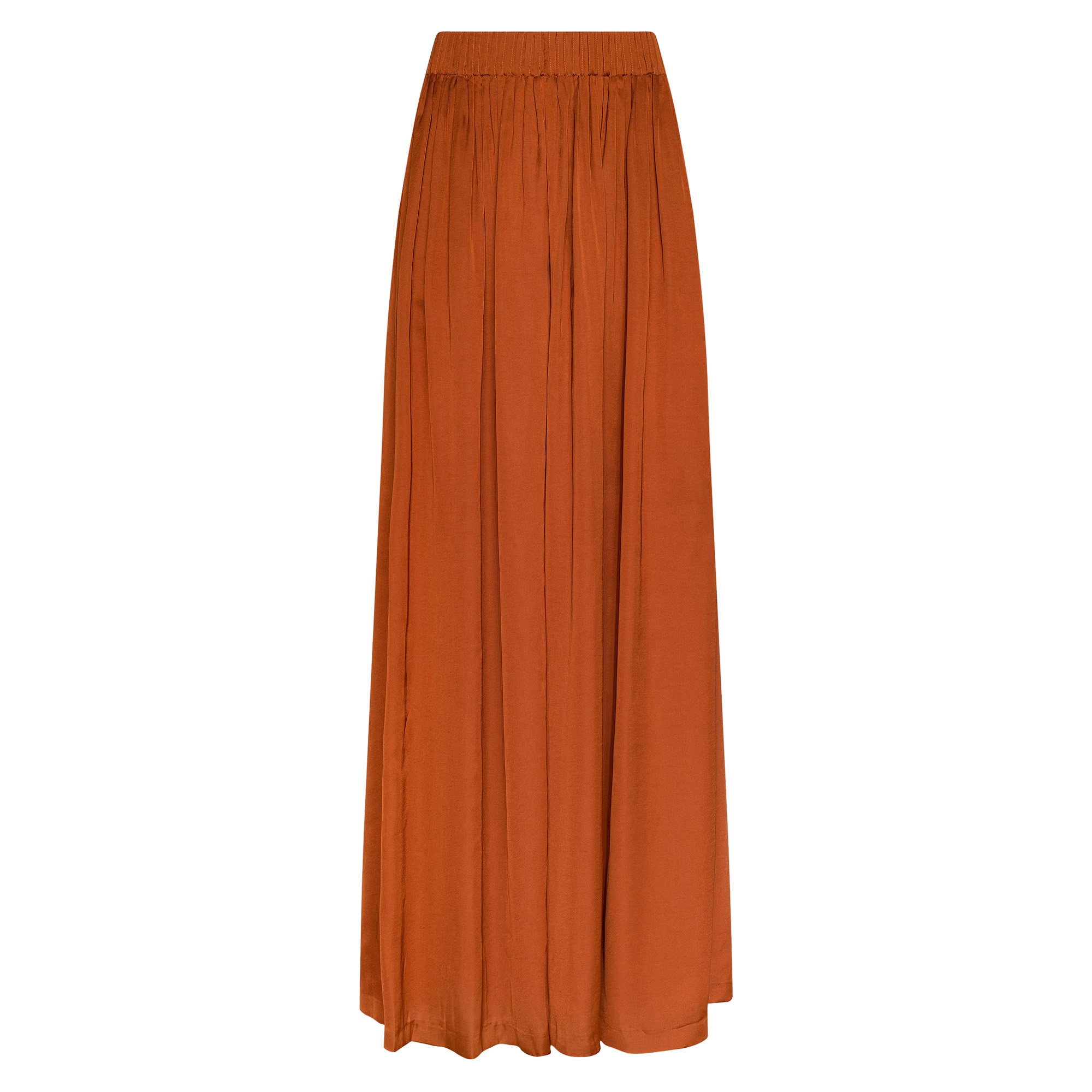 Haylo High-Waisted Wide-Leg Satin Pull-On Pant