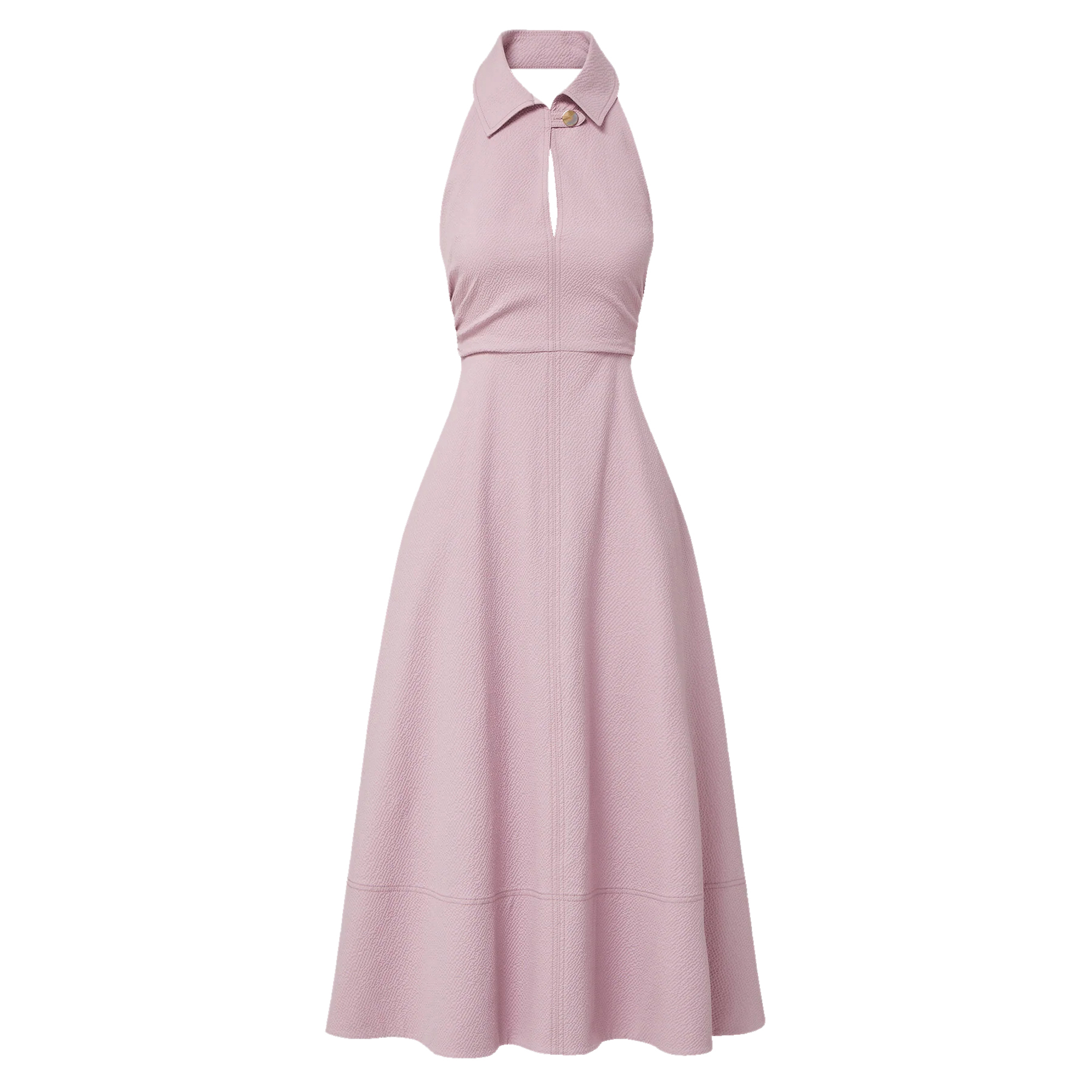Mackey Seersucker Halter Midi Dress