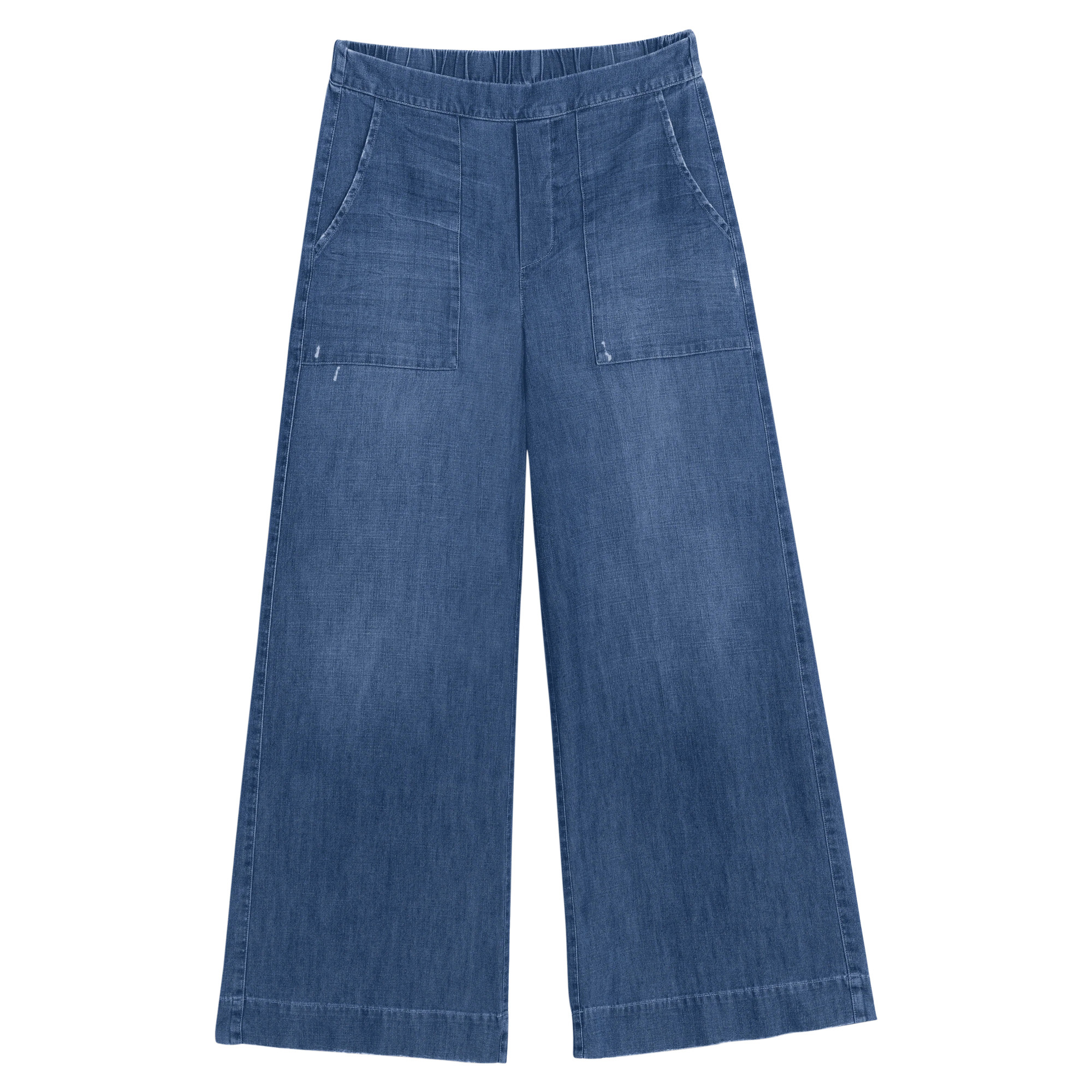Madeline Patch Pocket Denim Pull-On Pant