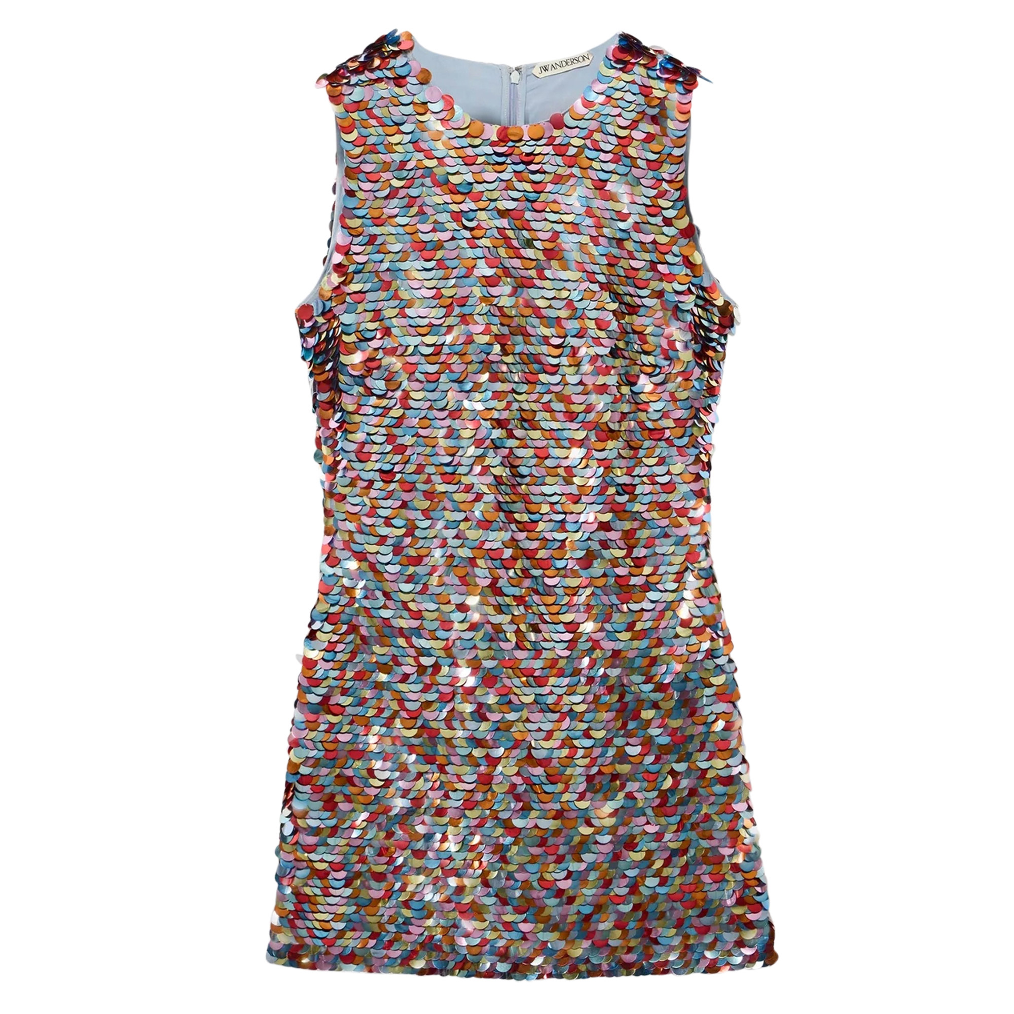 Sleeveless Embellished Mini Shift Dress