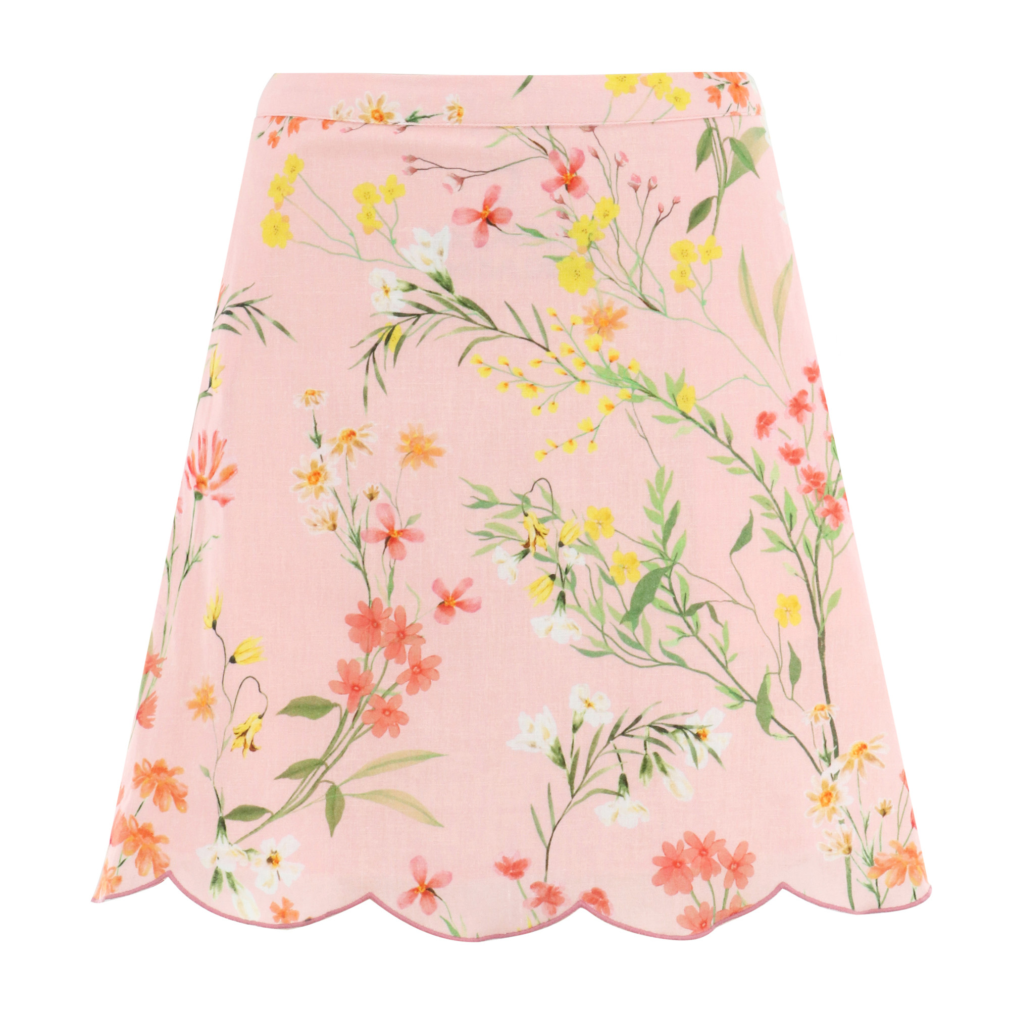 Pilar Scallop Mini Skirt