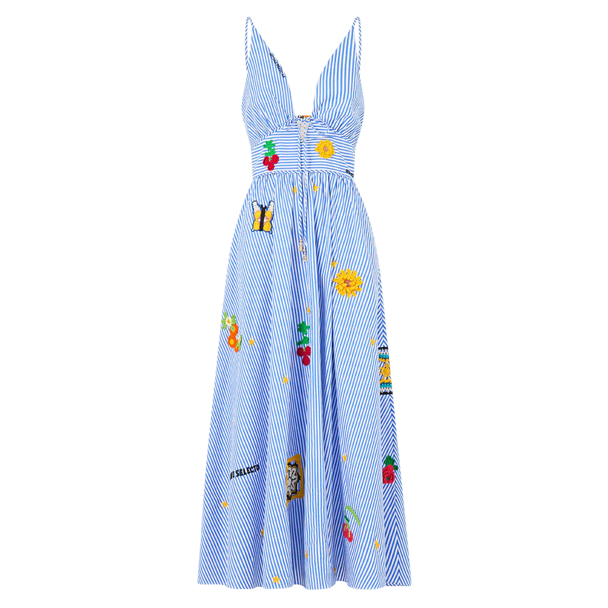 Sleeveless Waistband Midi Dress With Tie Detail