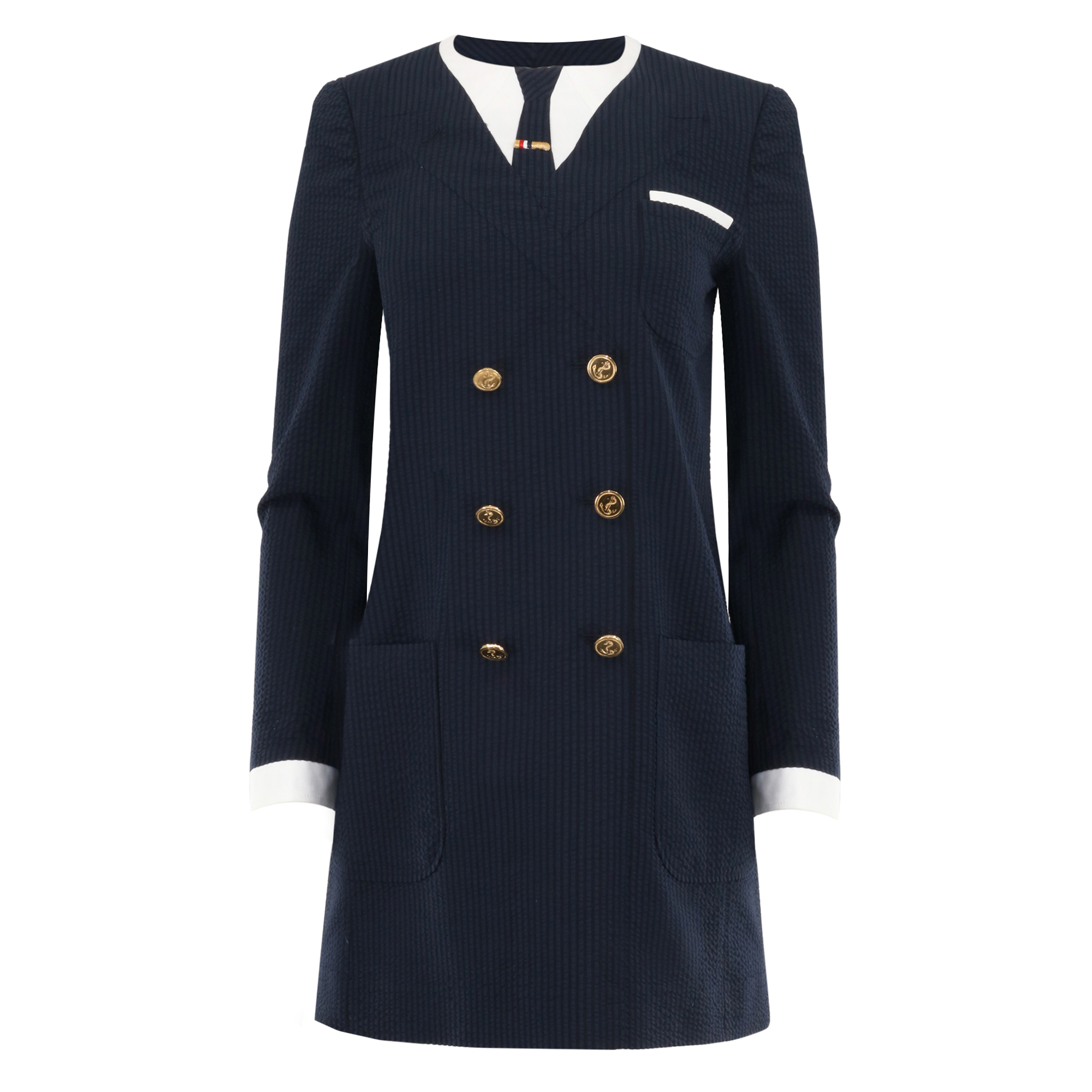 Seersucker Mini Blazer Dress