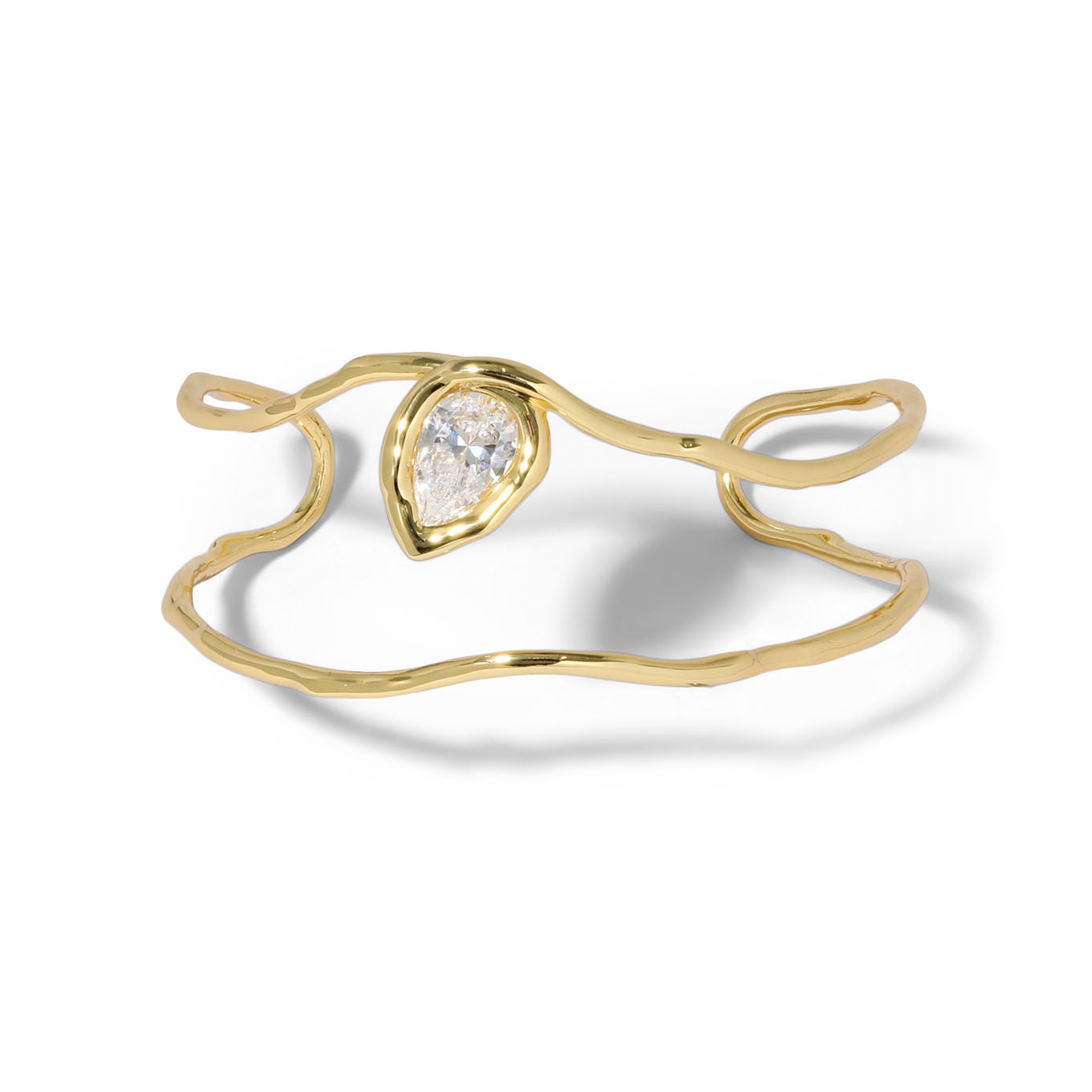 Asterales Gold Floating Cuff Bracelet