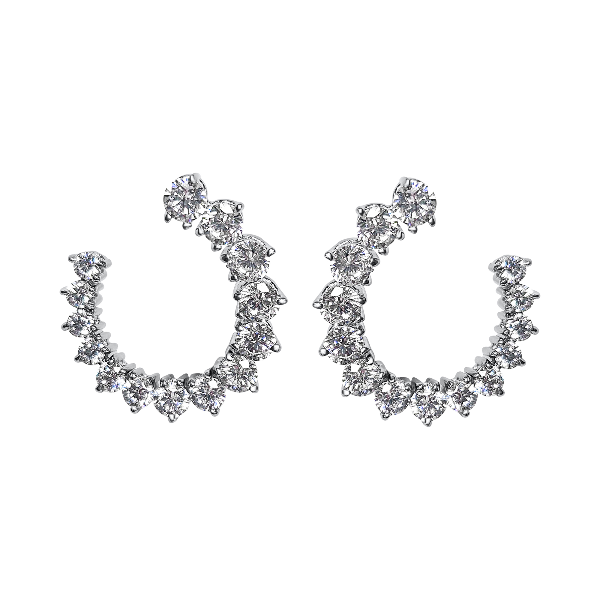 Brilliant Cut Swirl Earrings