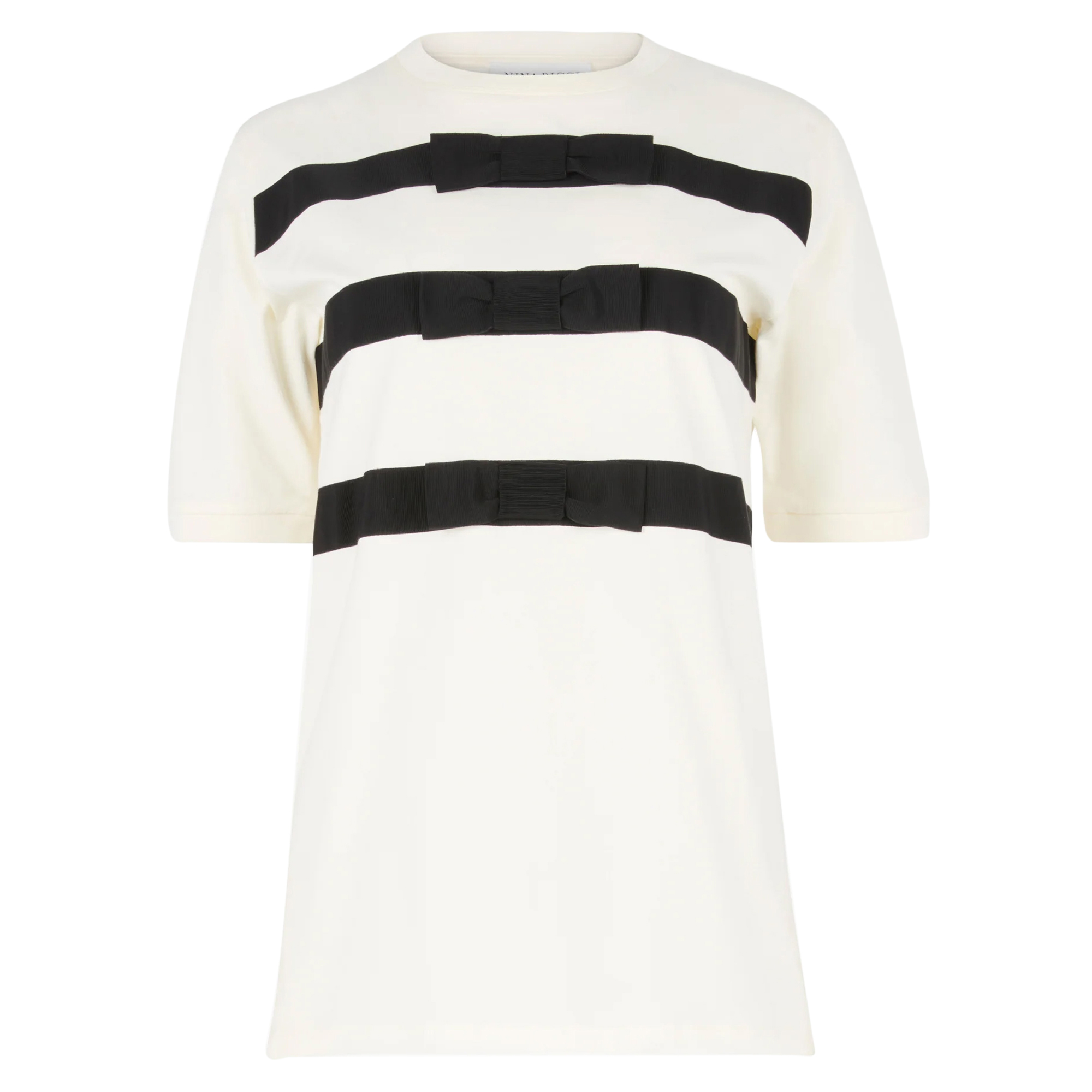 Short Sleeve T-Shirt With Contrast Bow Details