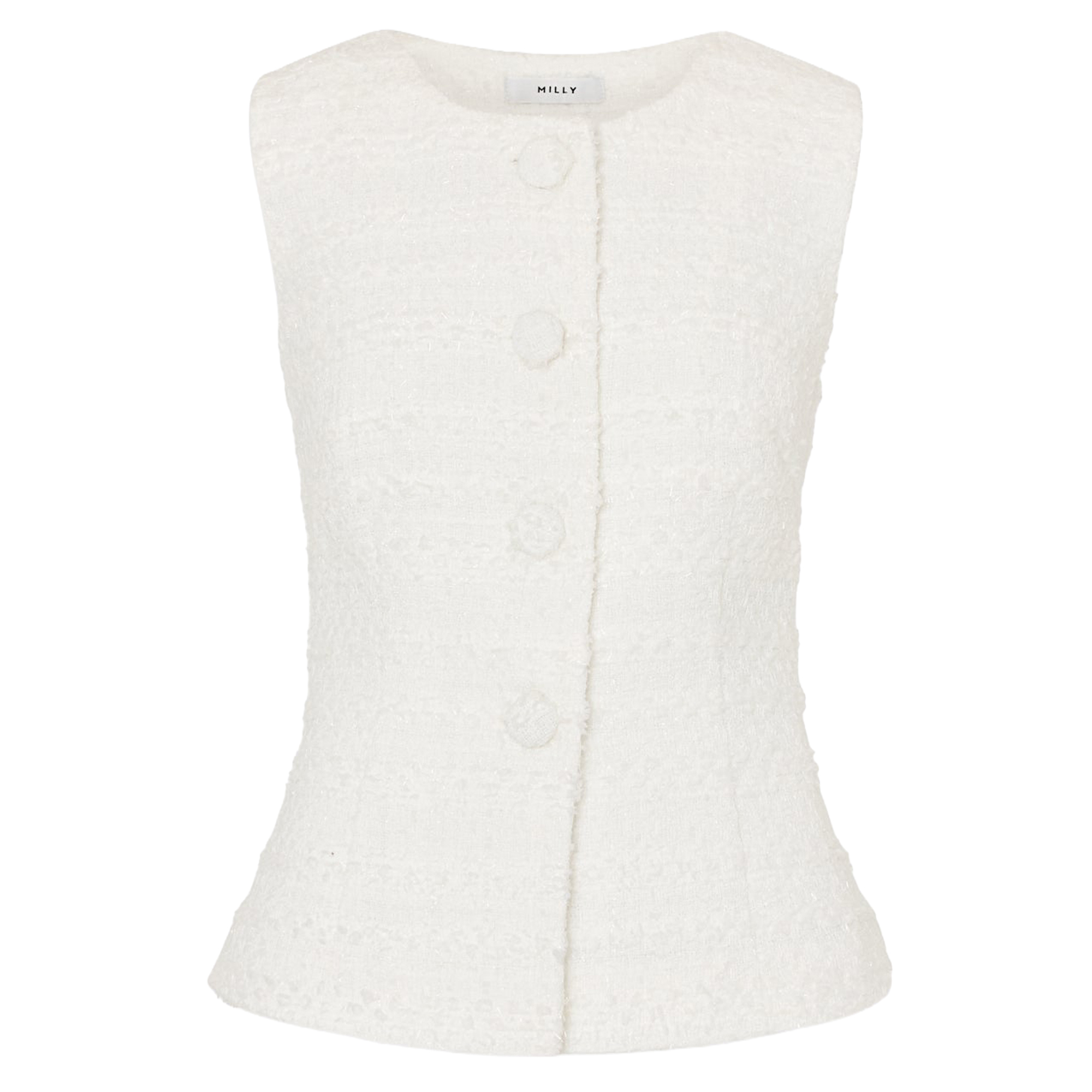Bryn Sleeveless Tweed Top