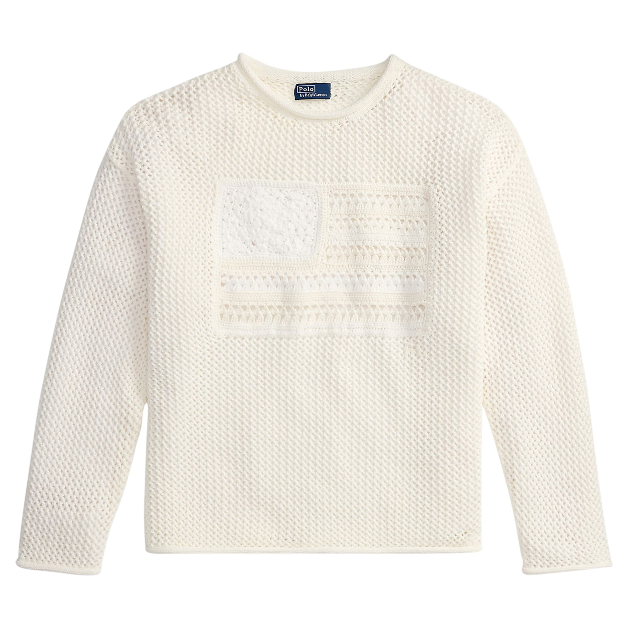 Tonal Flag Pointelle Sweater