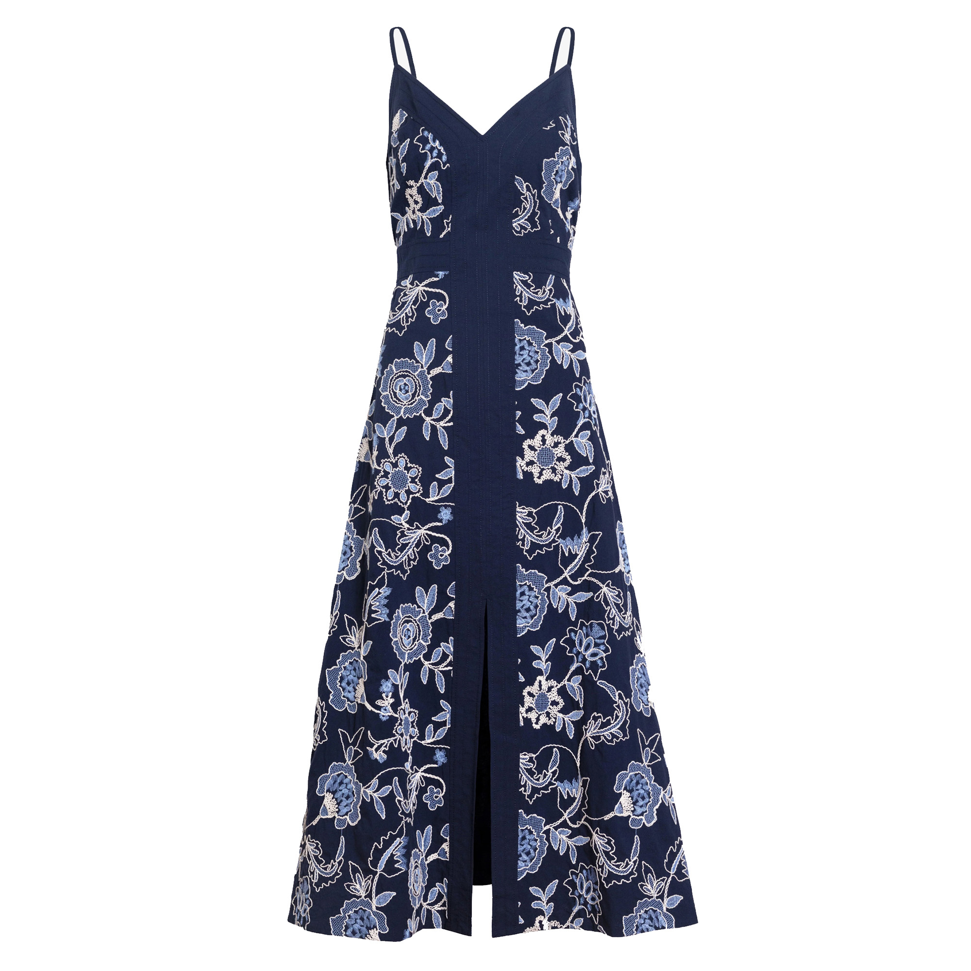 Madden Sleeveless Embroidered Midi Dress