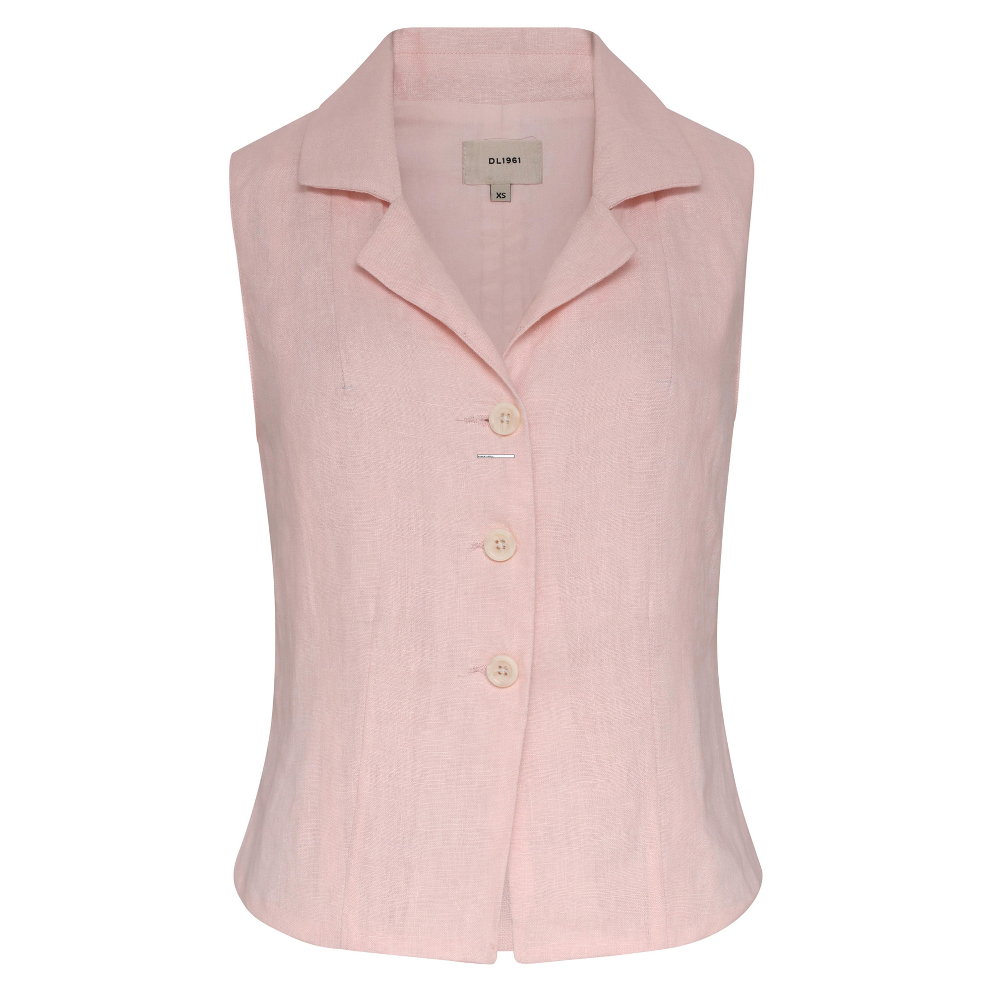 Neev Sleeveless Linen Button-Front Top