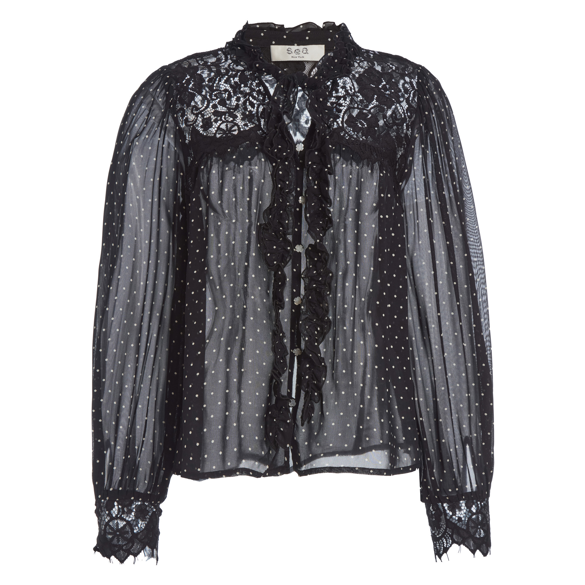 Melody Polka Dot Long Sleeve Top