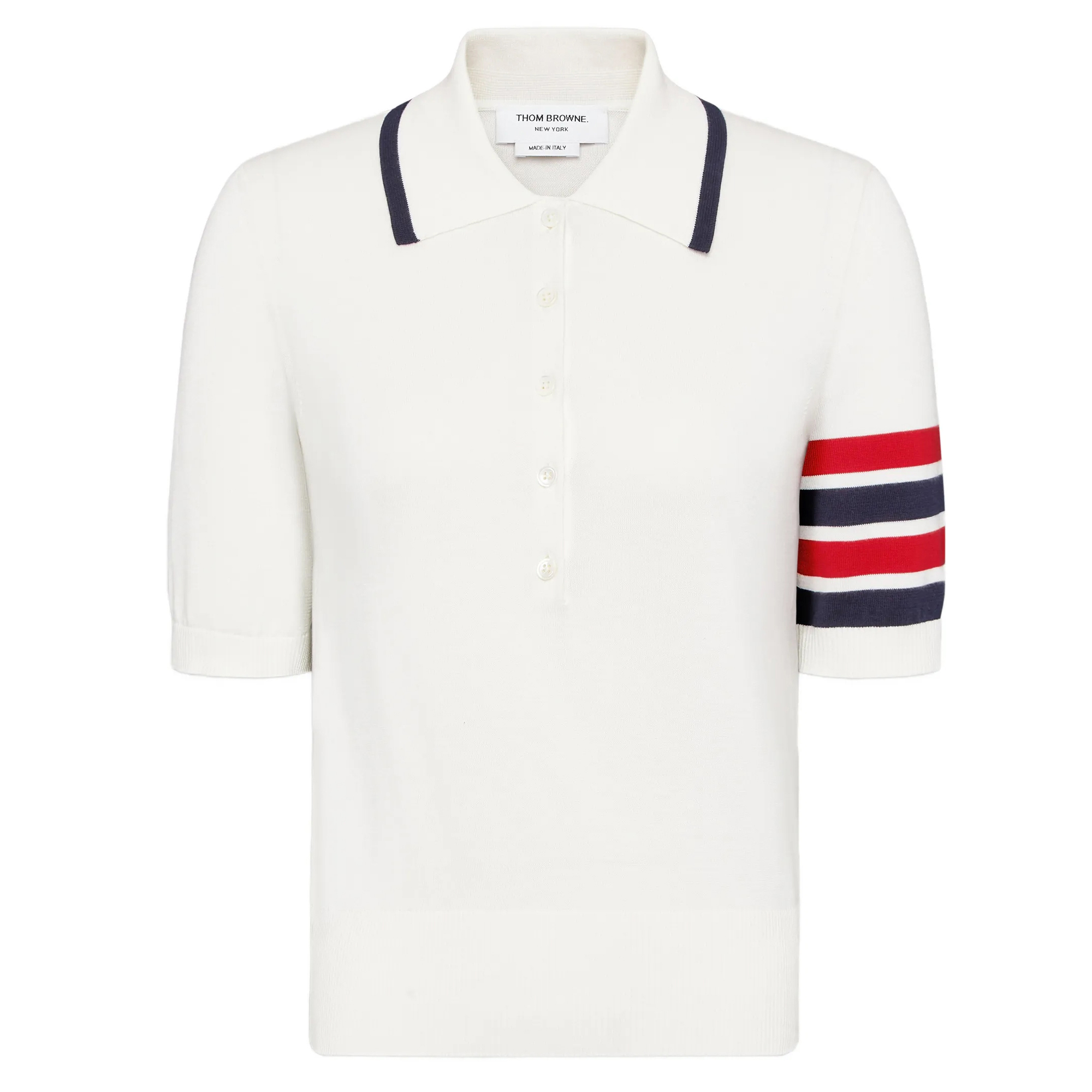Jersey Stitch Hector Intarsia Short Sleeve Polo Top