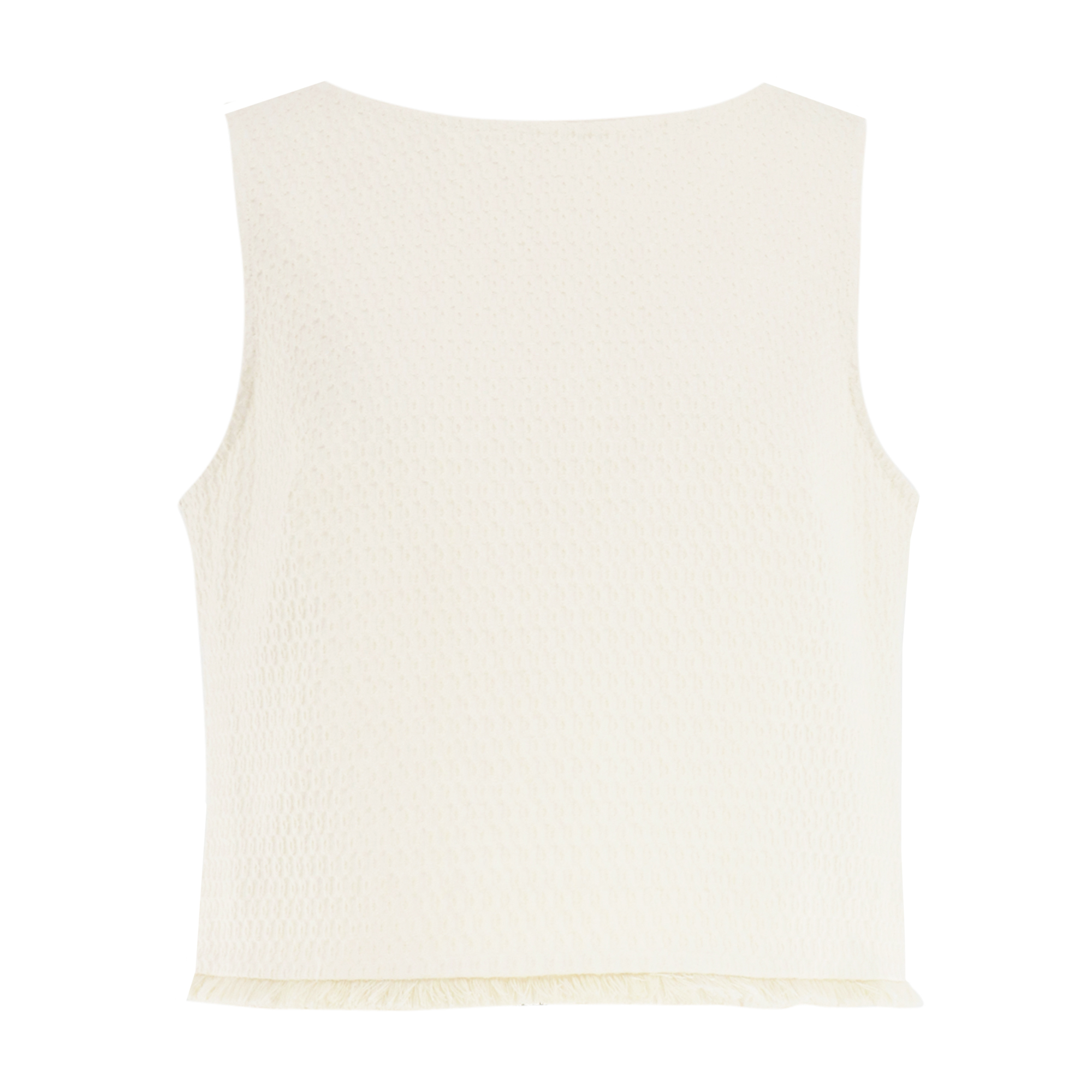 Port Sleeveless Jacquard Top