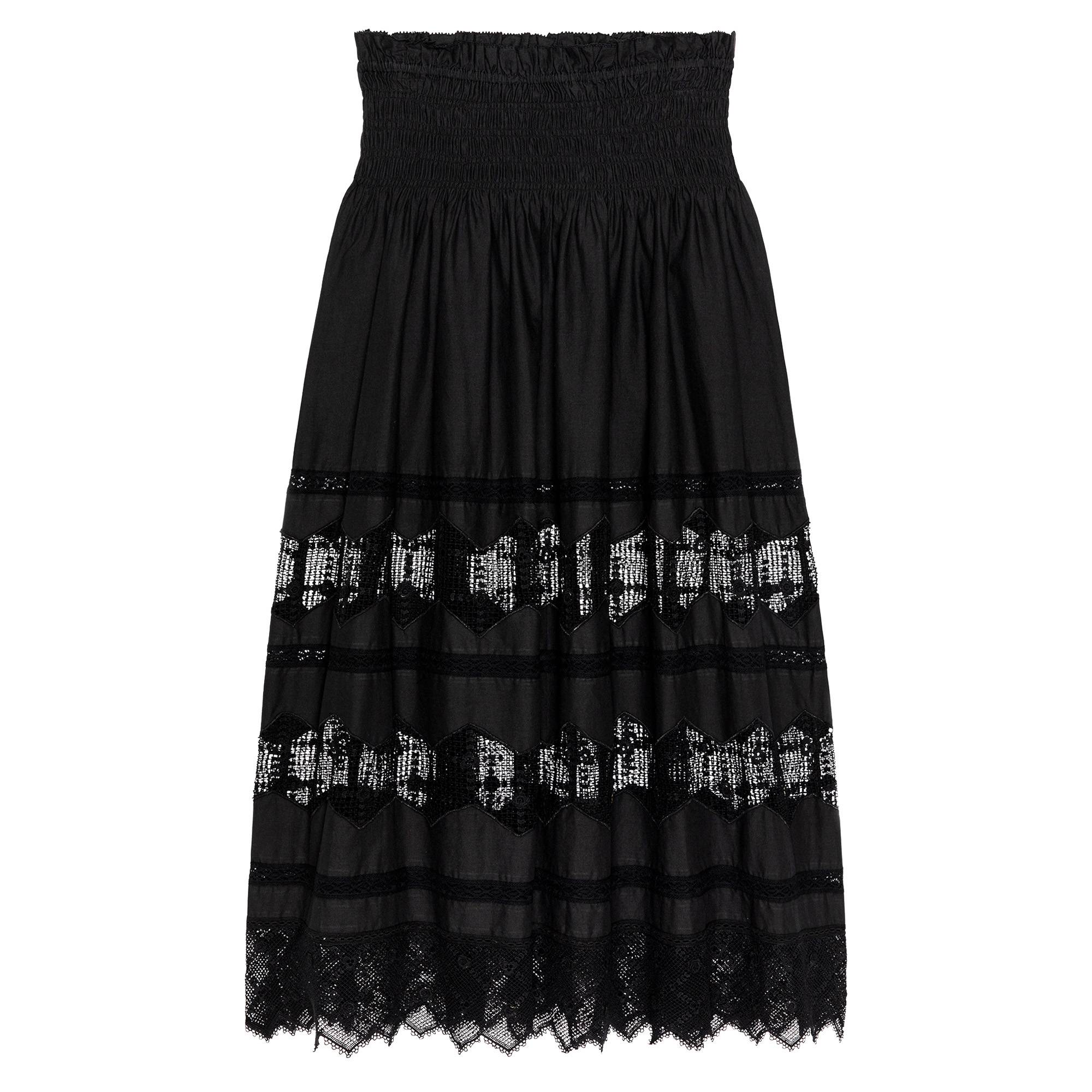 The Rosette Crochet Canary Midi Skirt