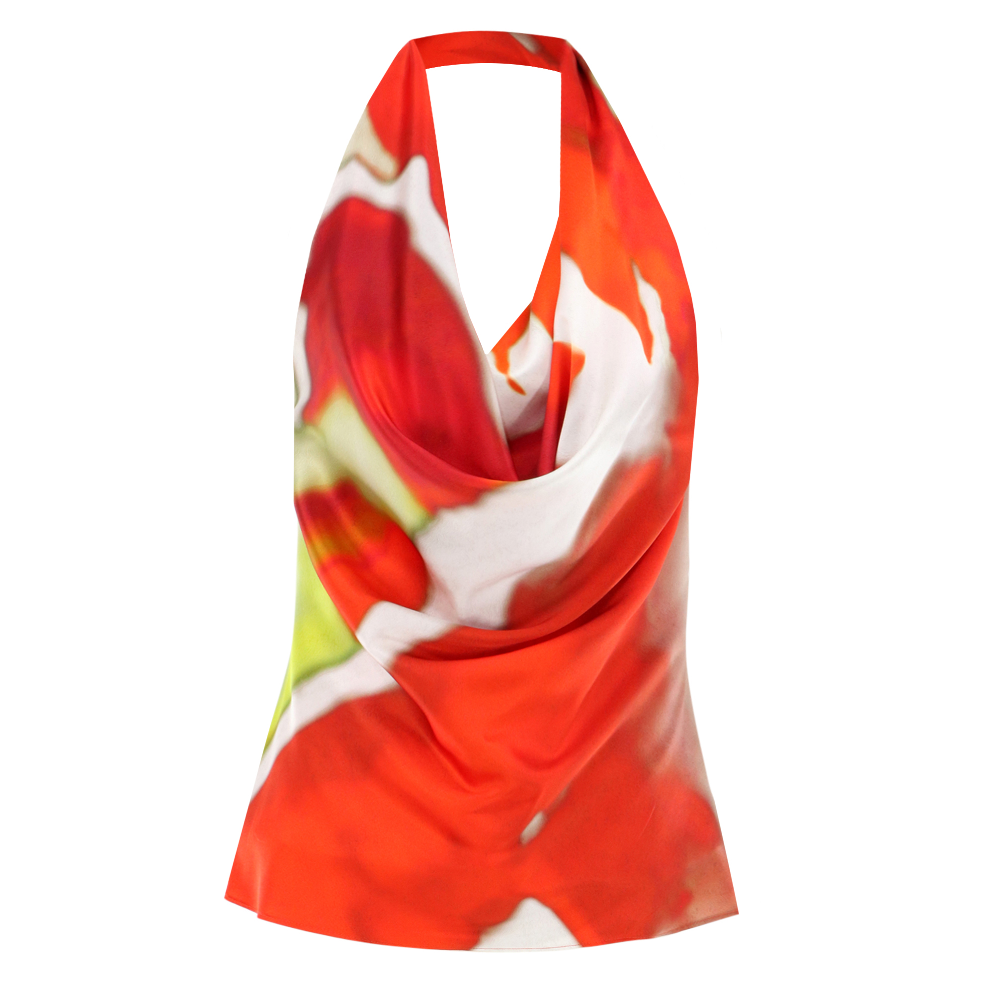 Liora Backless Silk Halterneck Top