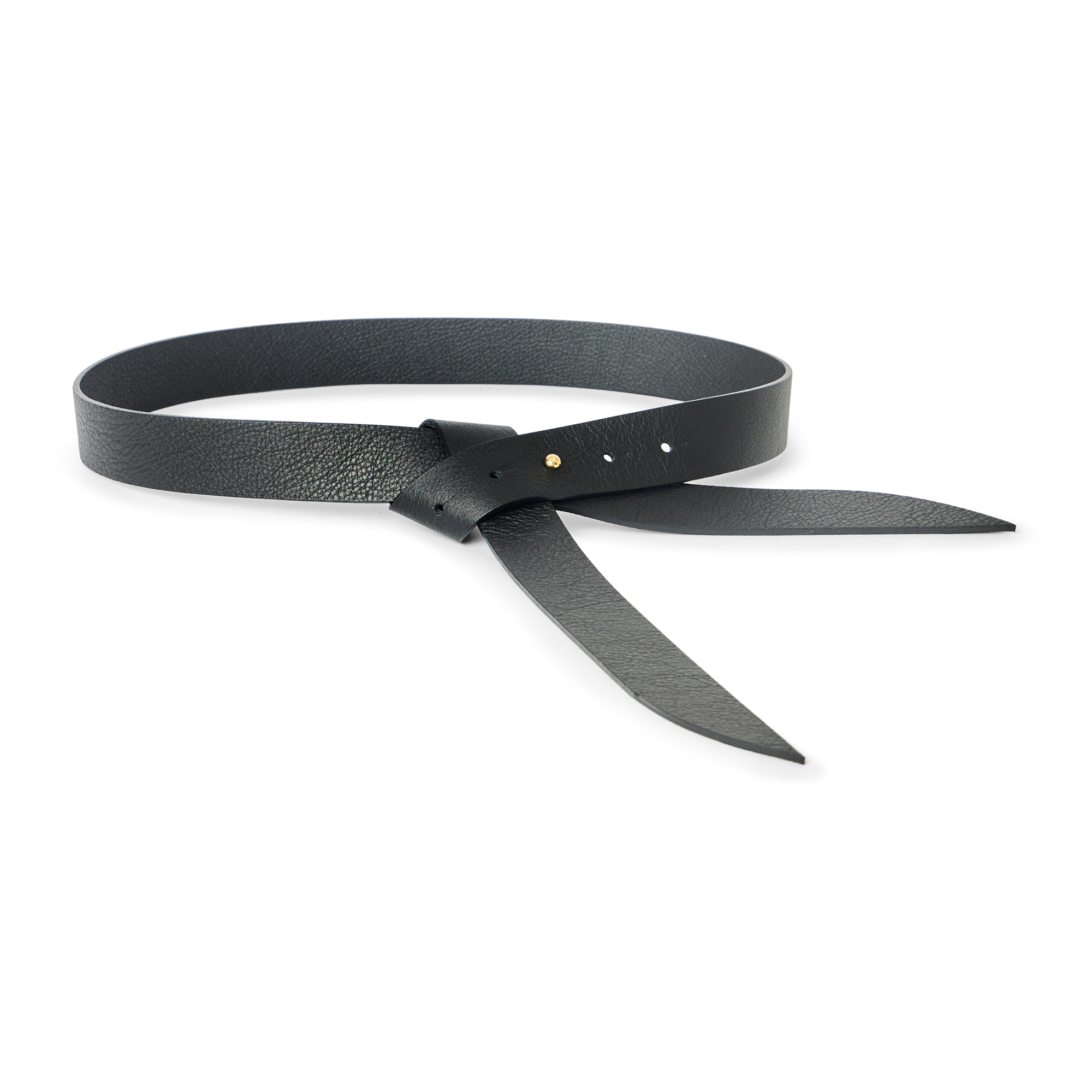 Leather Ribbon Wrap Belt